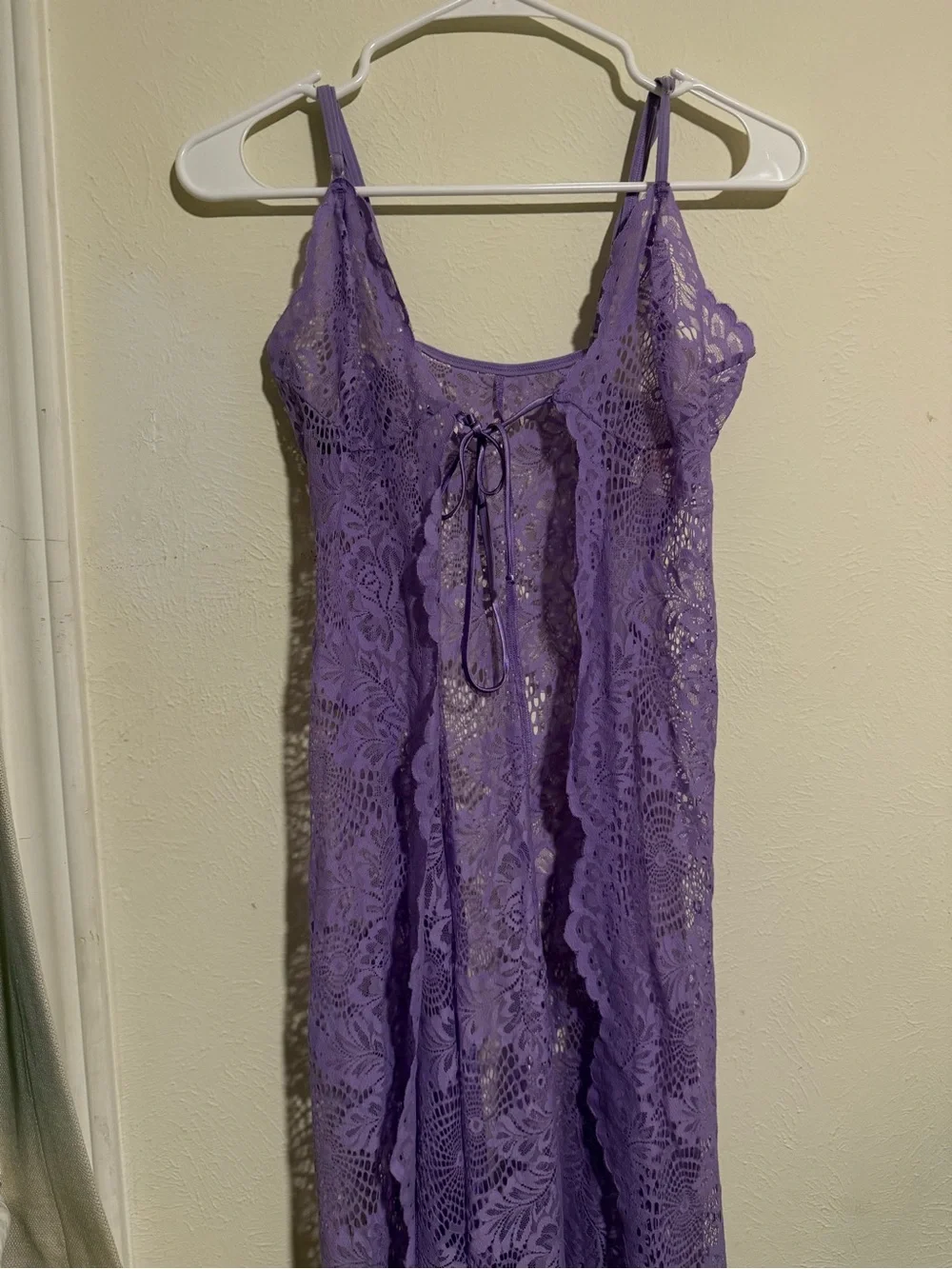 Shirley of Hollywood Lavender Lace Sheer Chemise